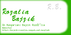 rozalia bajzik business card